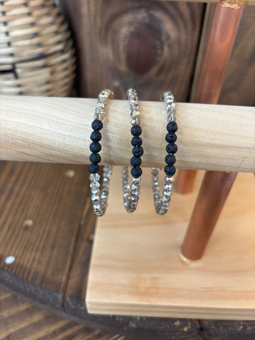 Lava Diffuser Stackable Bracelet - Gold