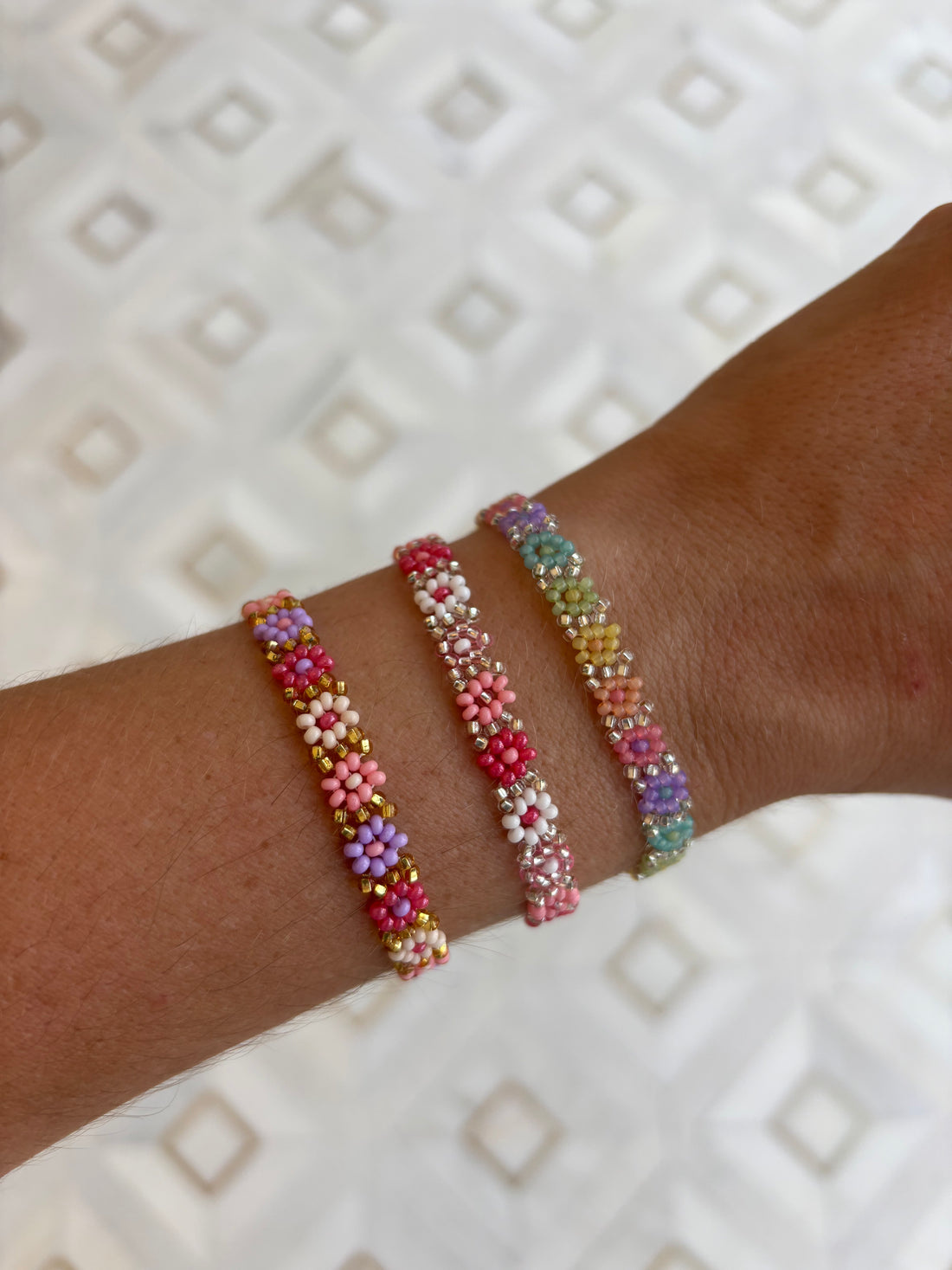 Beaded Flowers Bracelet