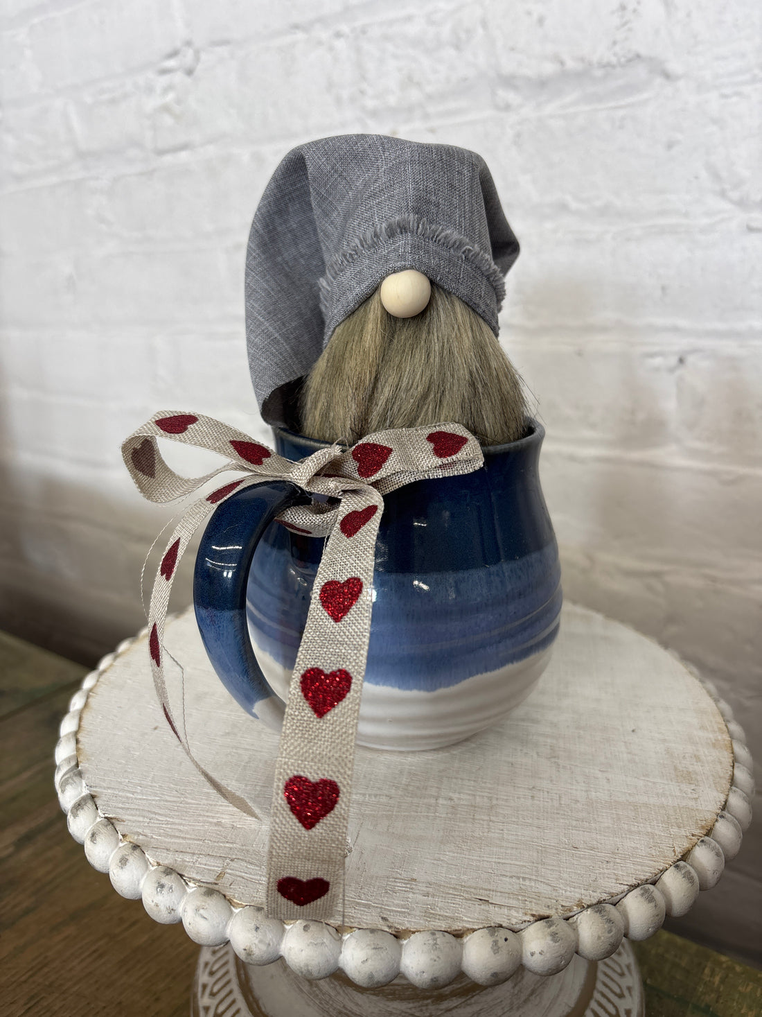 Heart Ribbon Gnome Mug