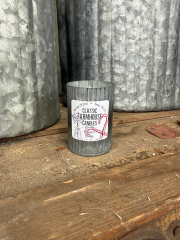 Candy Cane Soy Tin Candle