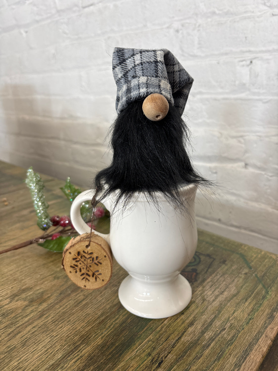 White Raised Mug Gnome