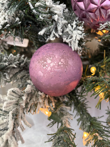 Pink Ball Ornament - Weathered Style