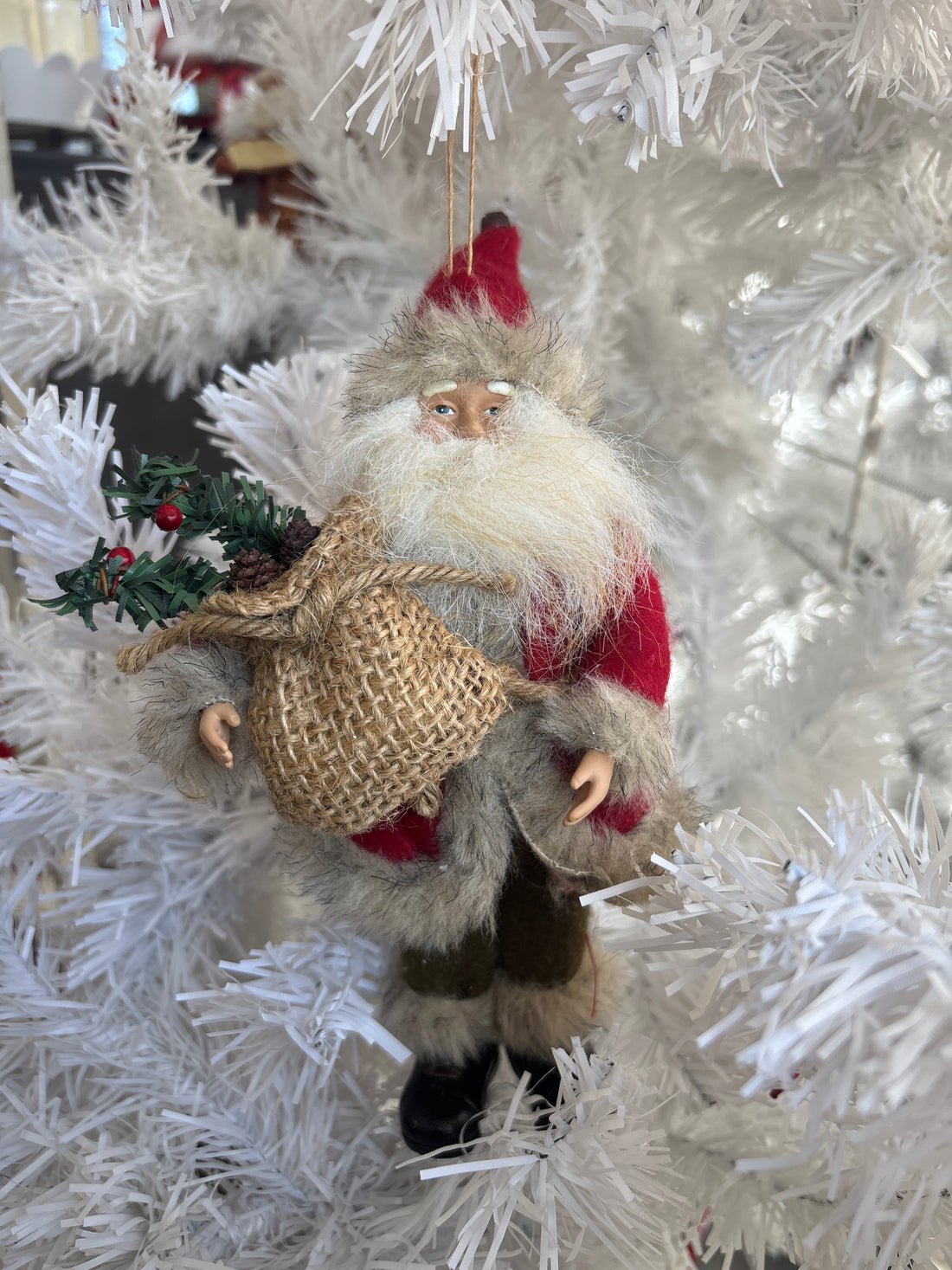 Santa With Sack Of Greenery