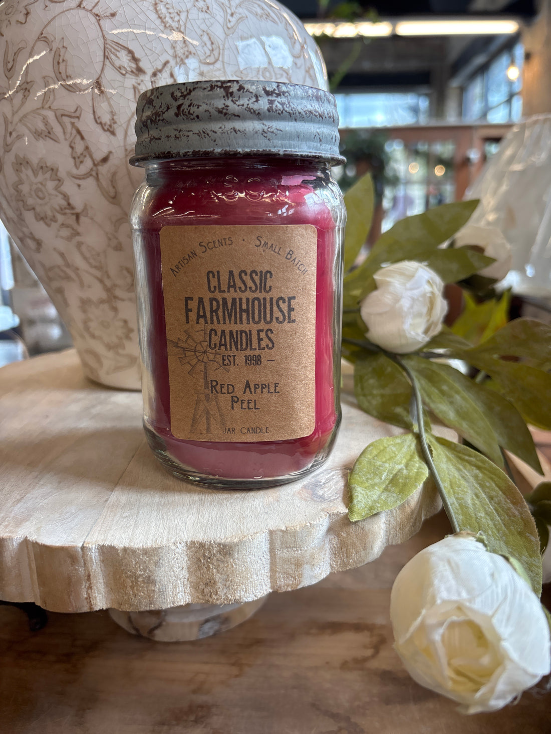 Red Apple Peel Candle