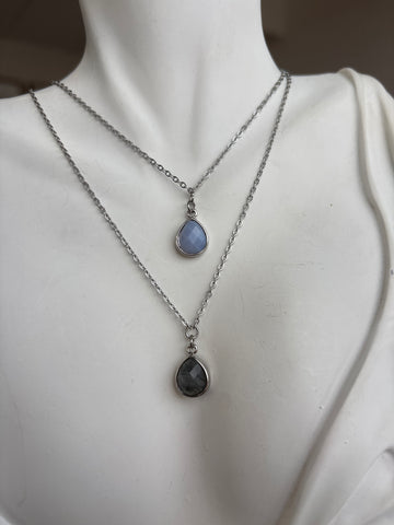 Silver Dainty Mini Teardrop Necklace