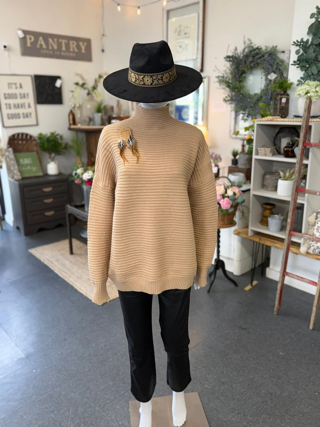 Turtleneck Sweater - Camel