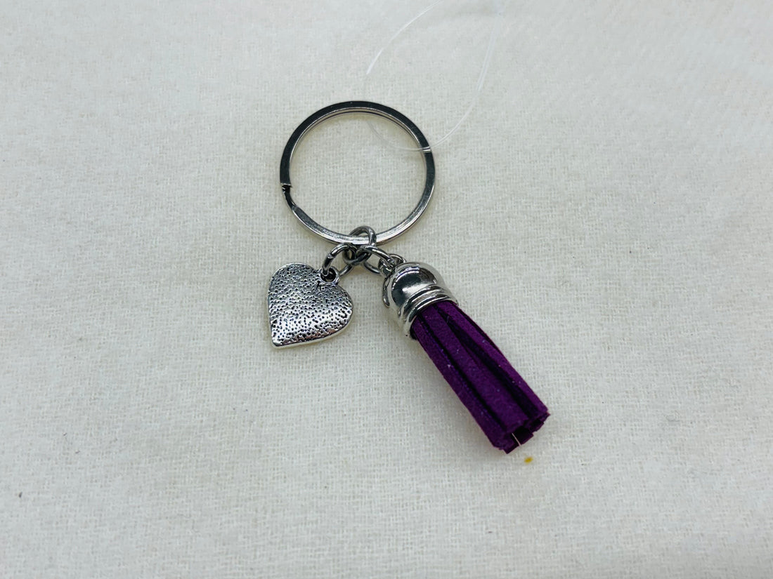 Silver Heart Charm Diffuser Keychain