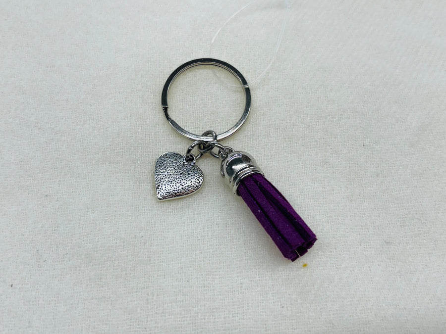 Silver Heart Charm Diffuser Keychain