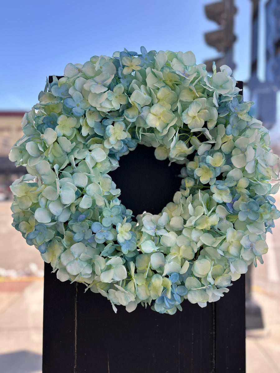 Blue Hydrangea Wreath