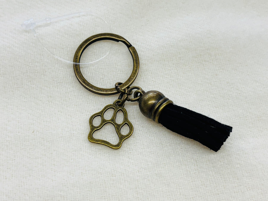 Gold Paw Print Charm Diffuser Keychain