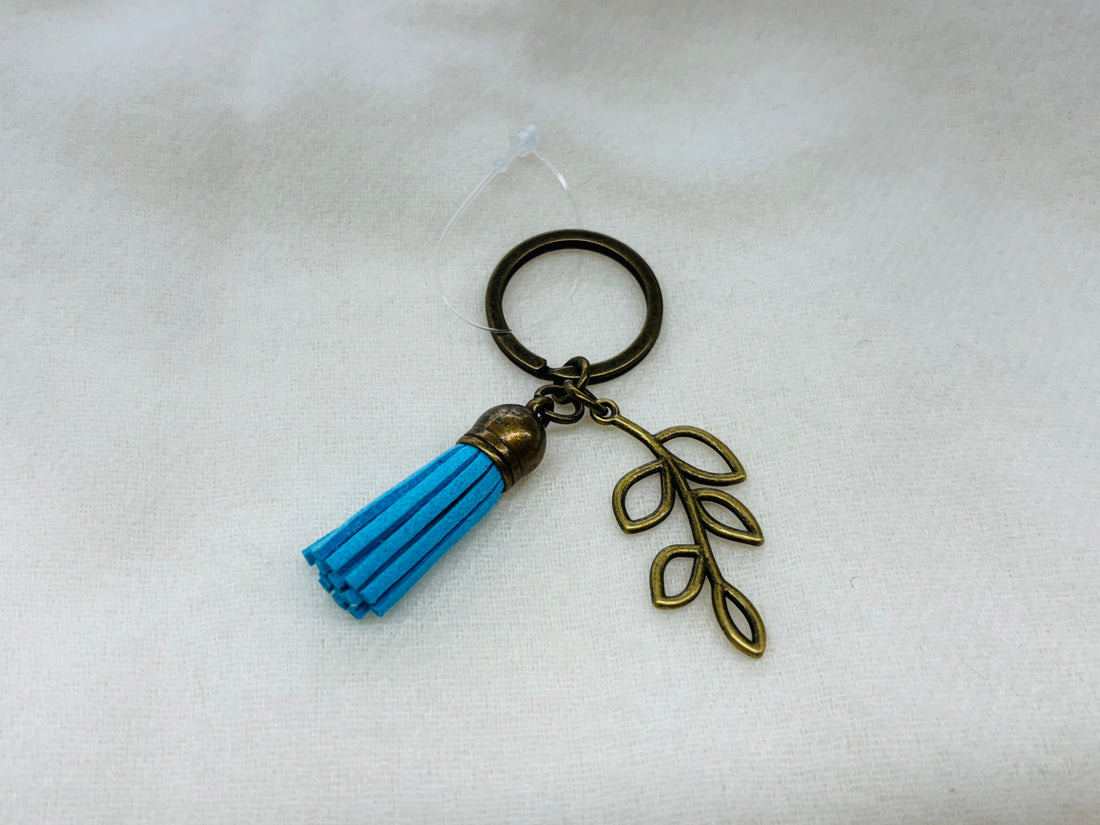 Gold Leaves Charm Diffuser Keychain