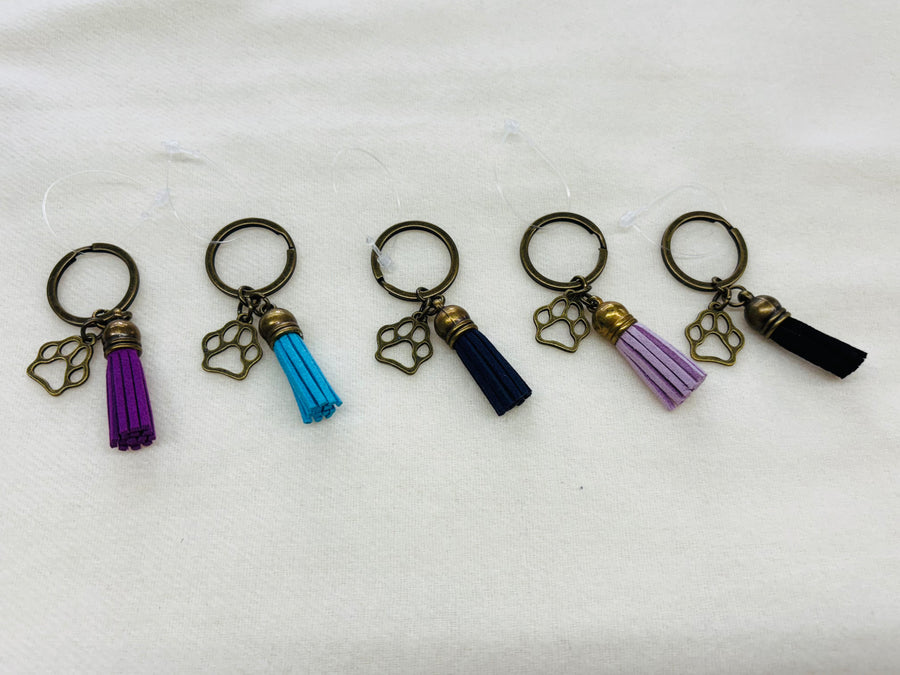 Gold Paw Print Charm Diffuser Keychain