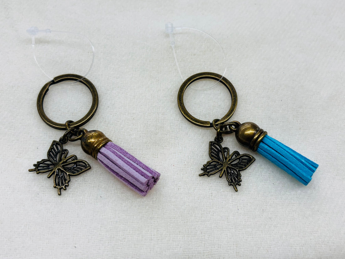 Gold Butterfly Charm Diffuser Keychain