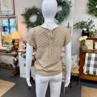 Eyelet Sweater - Light Khaki