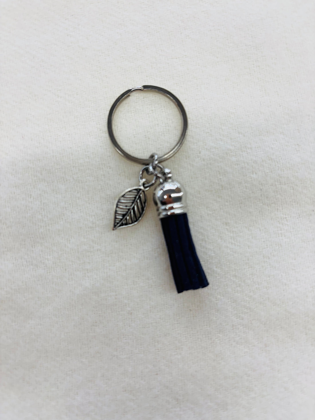 Silver Tree Leaf Diffuser Keychain