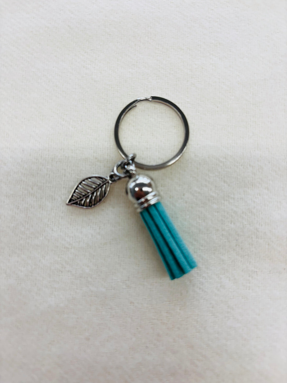 Silver Tree Leaf Diffuser Keychain