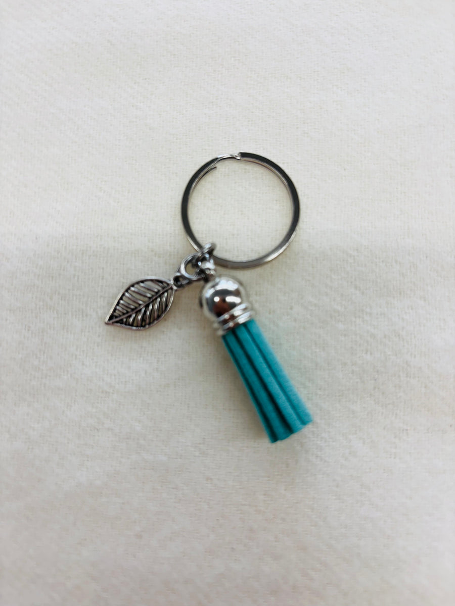 Silver Tree Leaf Diffuser Keychain