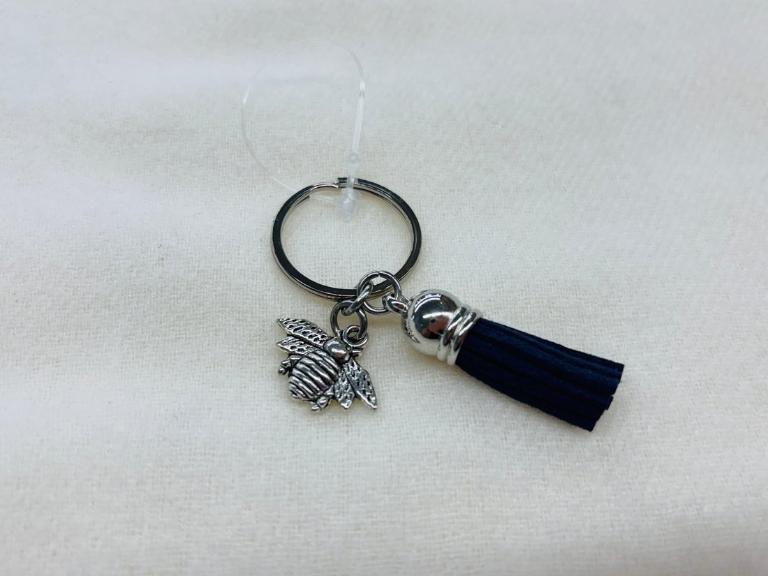 Silver Bee Charm Diffuser Keychain