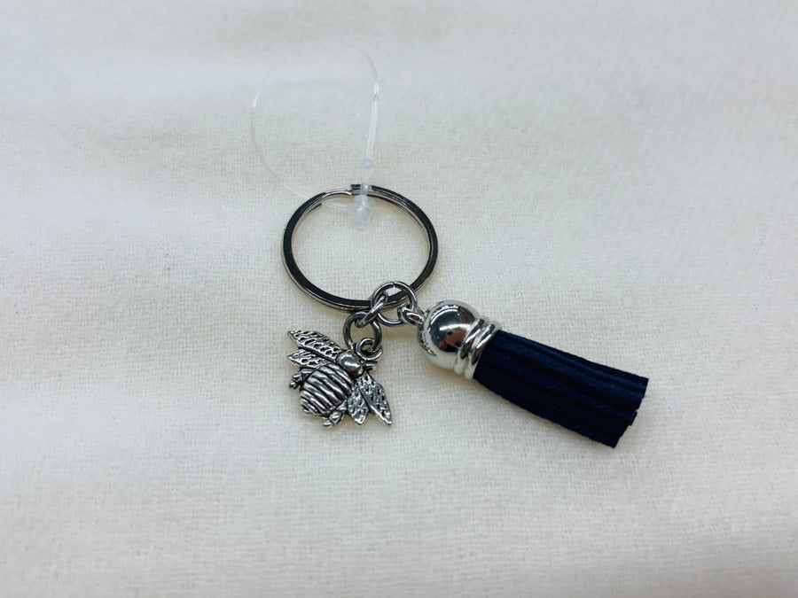 Silver Bee Charm Diffuser Keychain