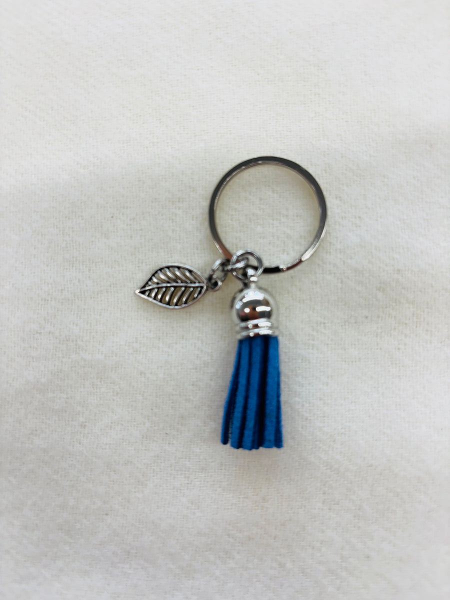 Silver Tree Leaf Diffuser Keychain