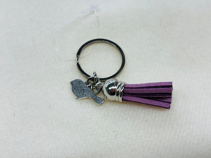 Silver Bird Charm Diffuser Keychain