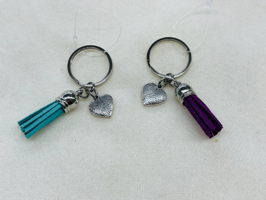 Silver Heart Charm Diffuser Keychain