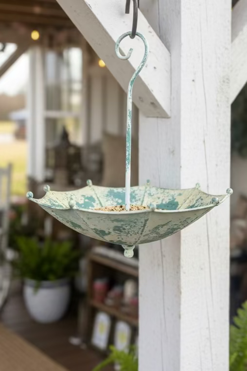 Umbrella Bird Feeder - French Blue