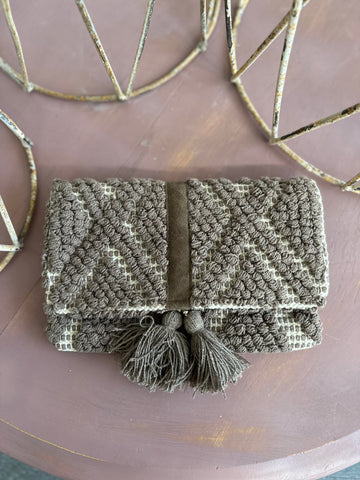 Chloe & Lex Brown Clutch Purse