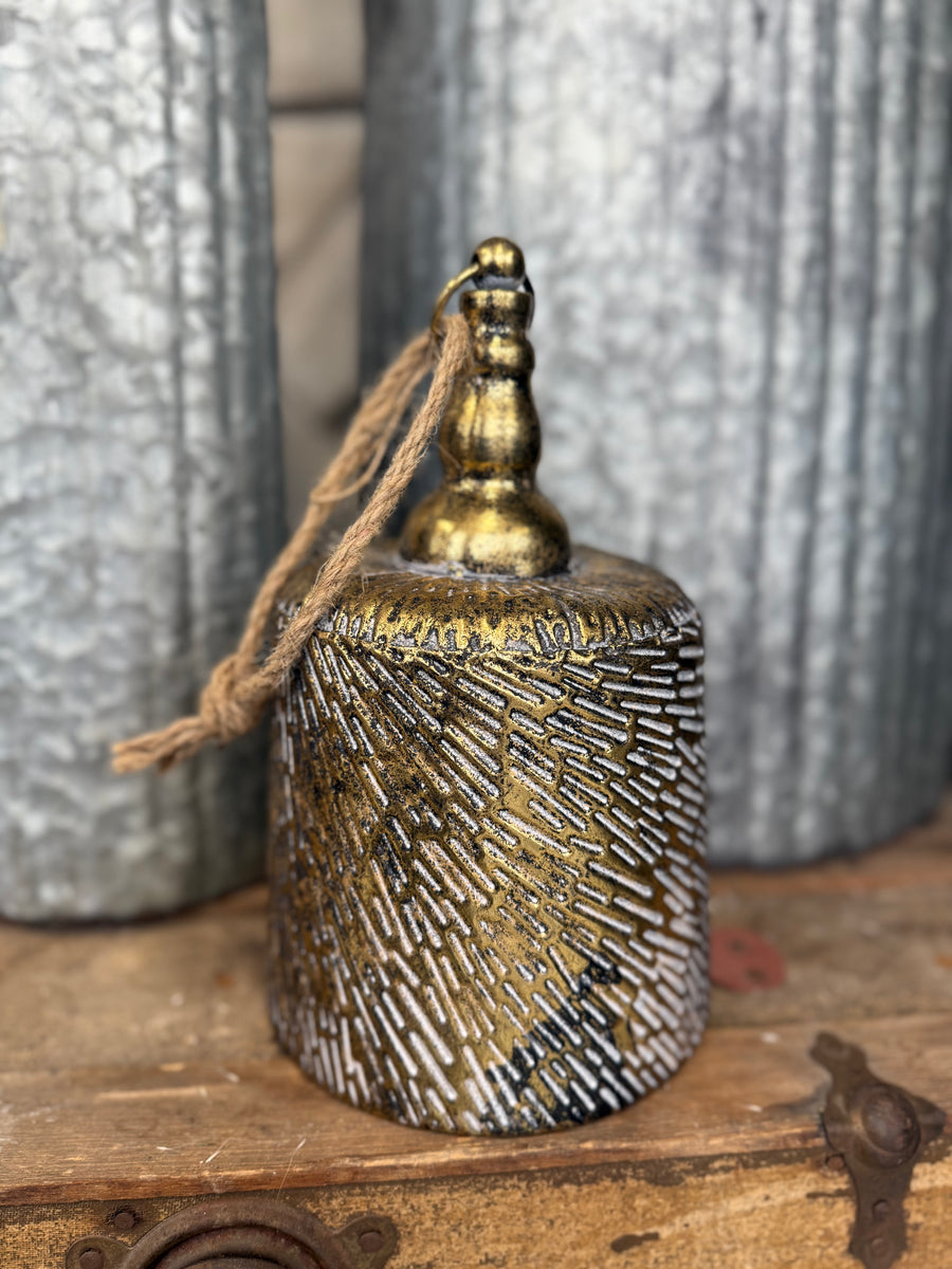 Gold Textured Metal Bell
