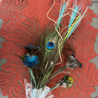 Peacock + Duck Feather Floral Bouquet