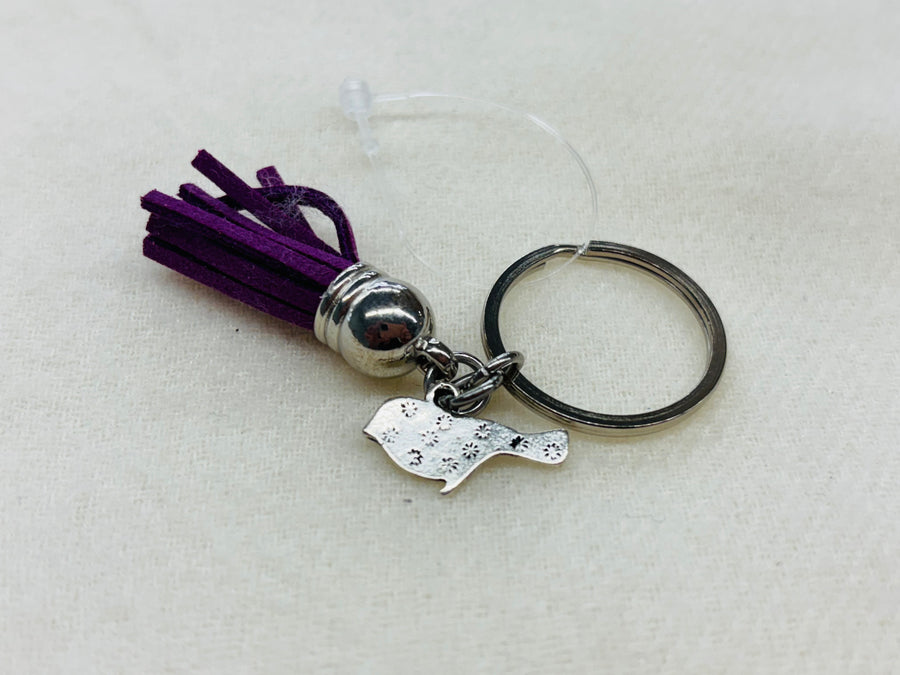 Silver Bird Charm Diffuser Keychain