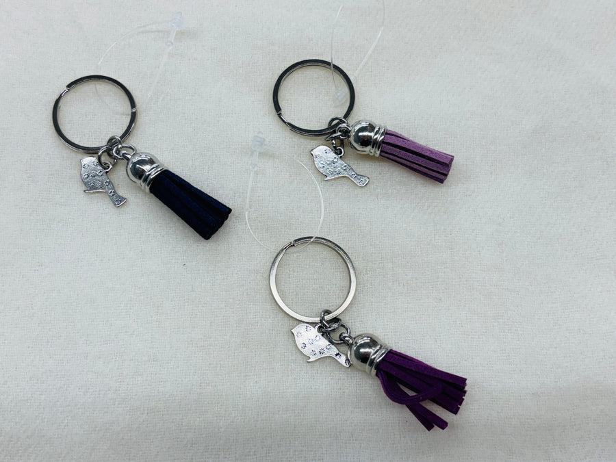 Silver Bird Charm Diffuser Keychain