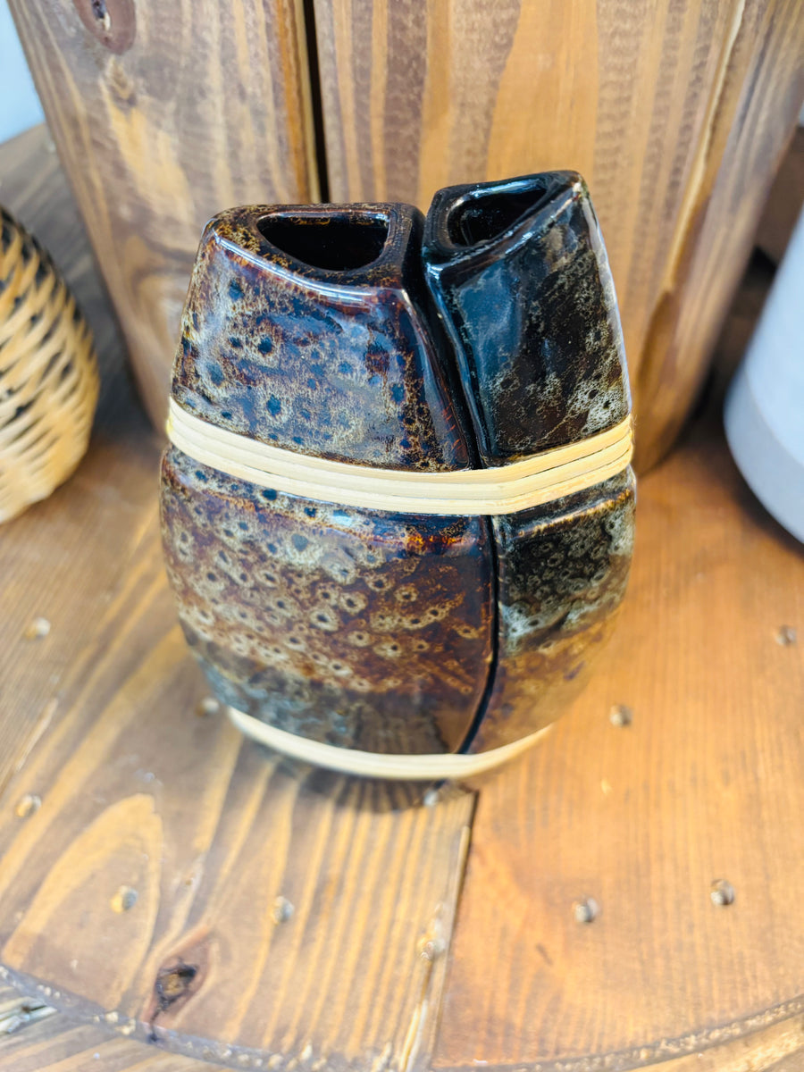 Glazed Double Vase