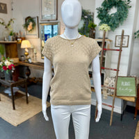 Eyelet Sweater - Light Khaki