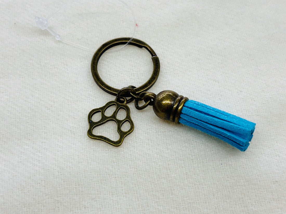 Gold Paw Print Charm Diffuser Keychain