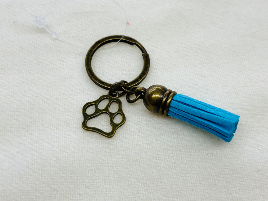Gold Paw Print Charm Diffuser Keychain