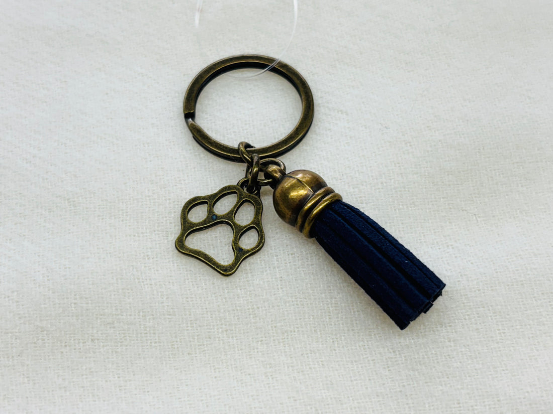 Gold Paw Print Charm Diffuser Keychain