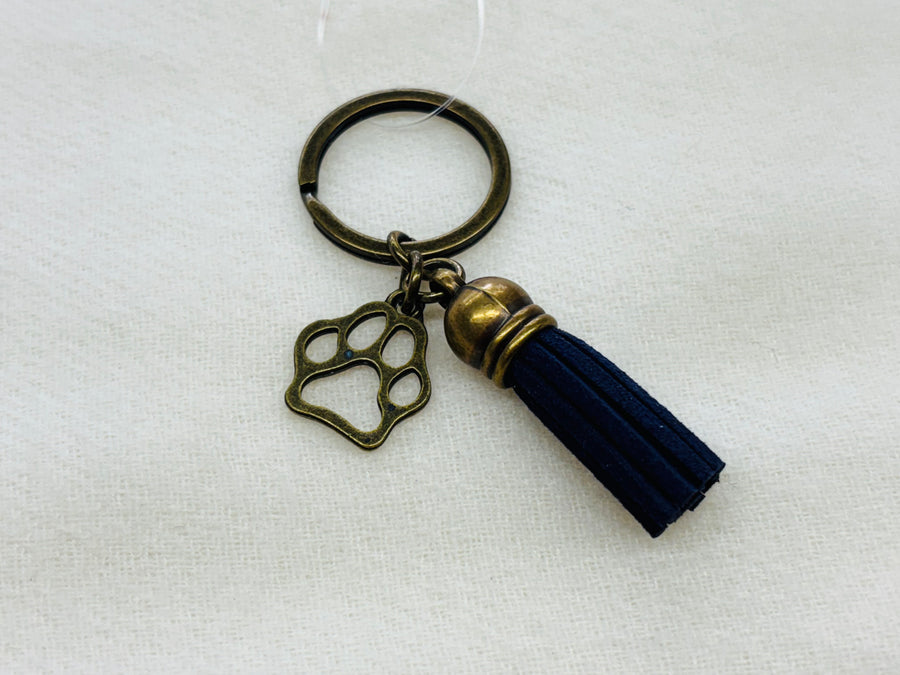 Gold Paw Print Charm Diffuser Keychain