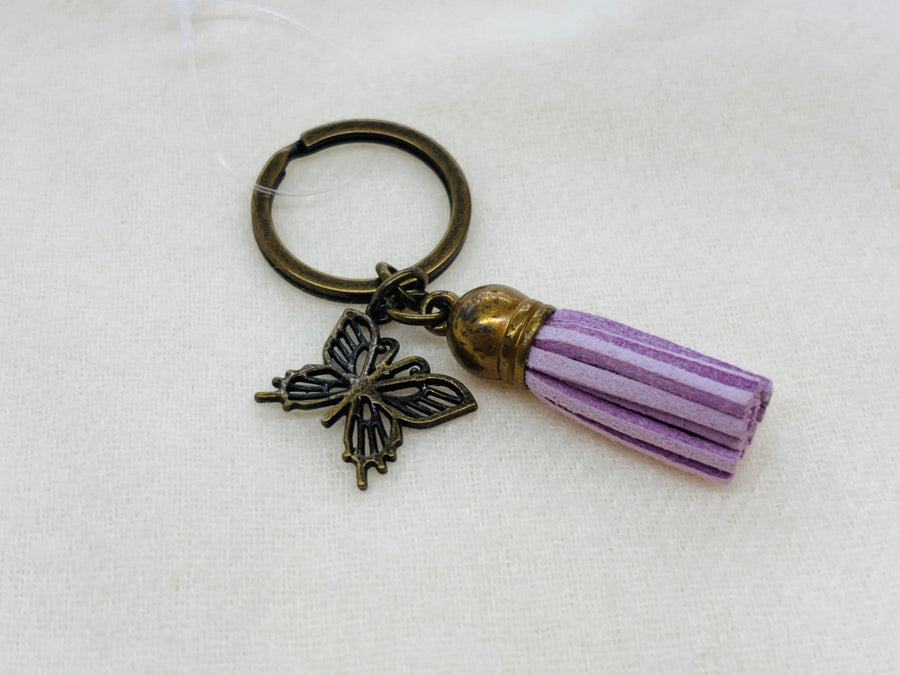 Gold Butterfly Charm Diffuser Keychain