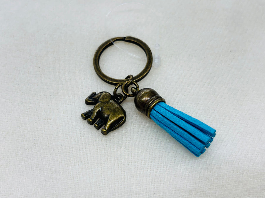 Gold Elephant Charm Diffuser Keychain