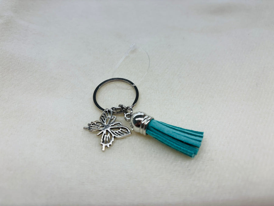 Silver Butterfly Charm Diffuser Keychain