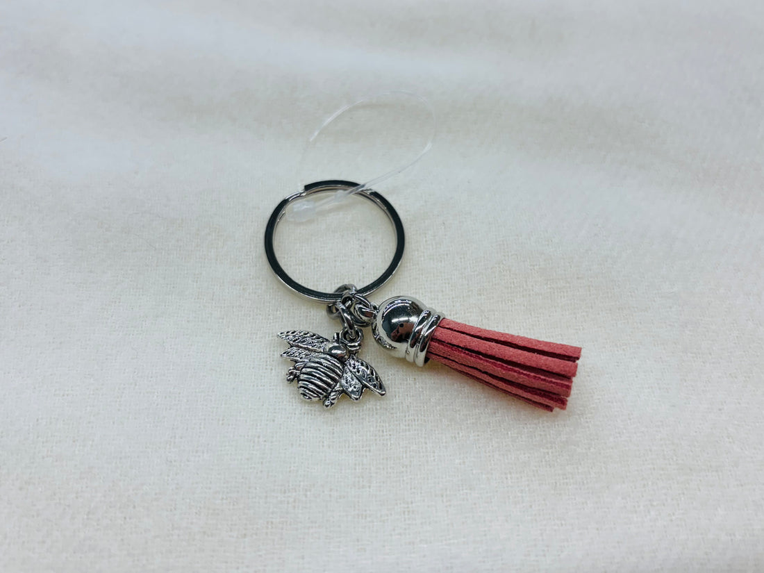 Silver Bee Charm Diffuser Keychain