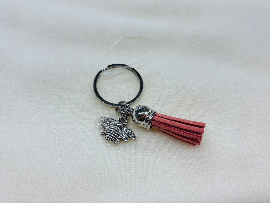 Silver Bee Charm Diffuser Keychain