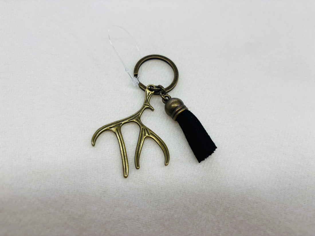 Gold Antlers Charm Diffuser Keychain