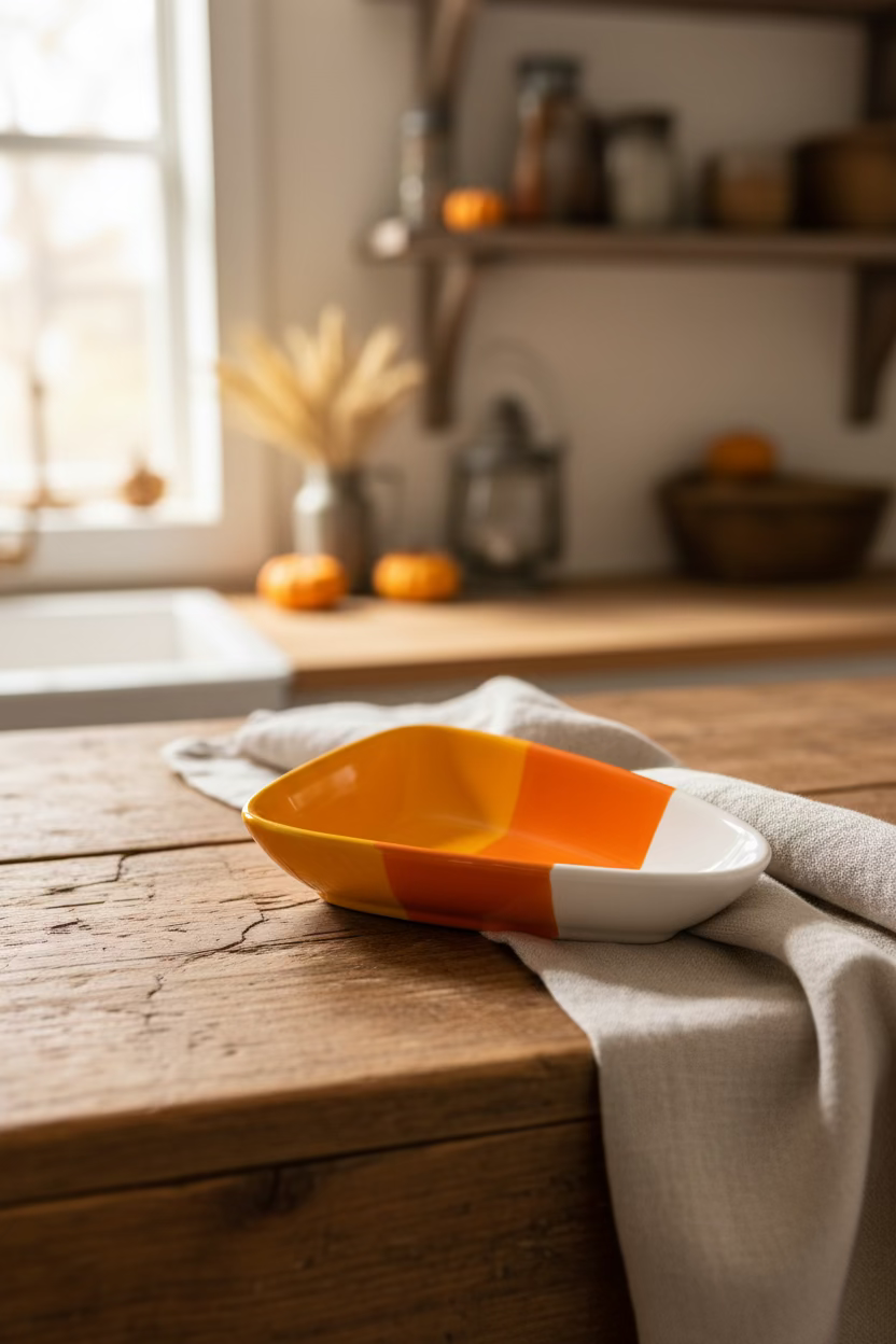 Candy Corn Dish - 7"