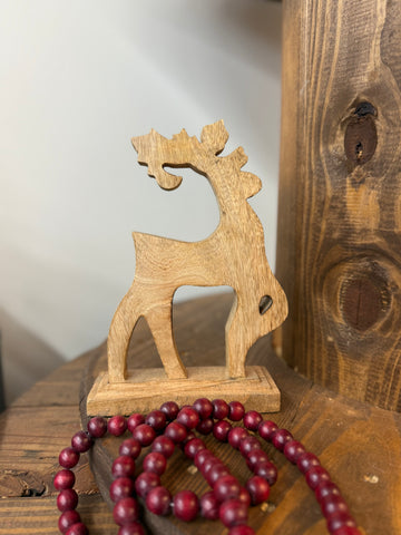 Wooden Reindeer Shelf Sitter