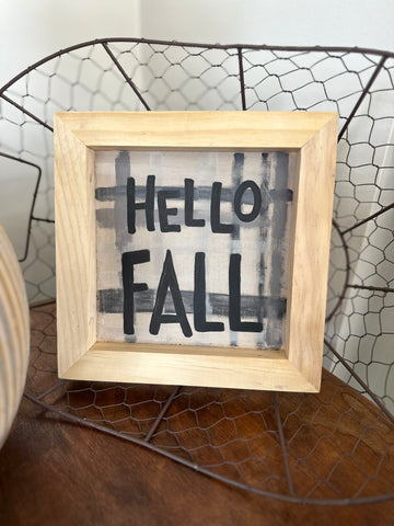 Hello Fall Shelf Decor