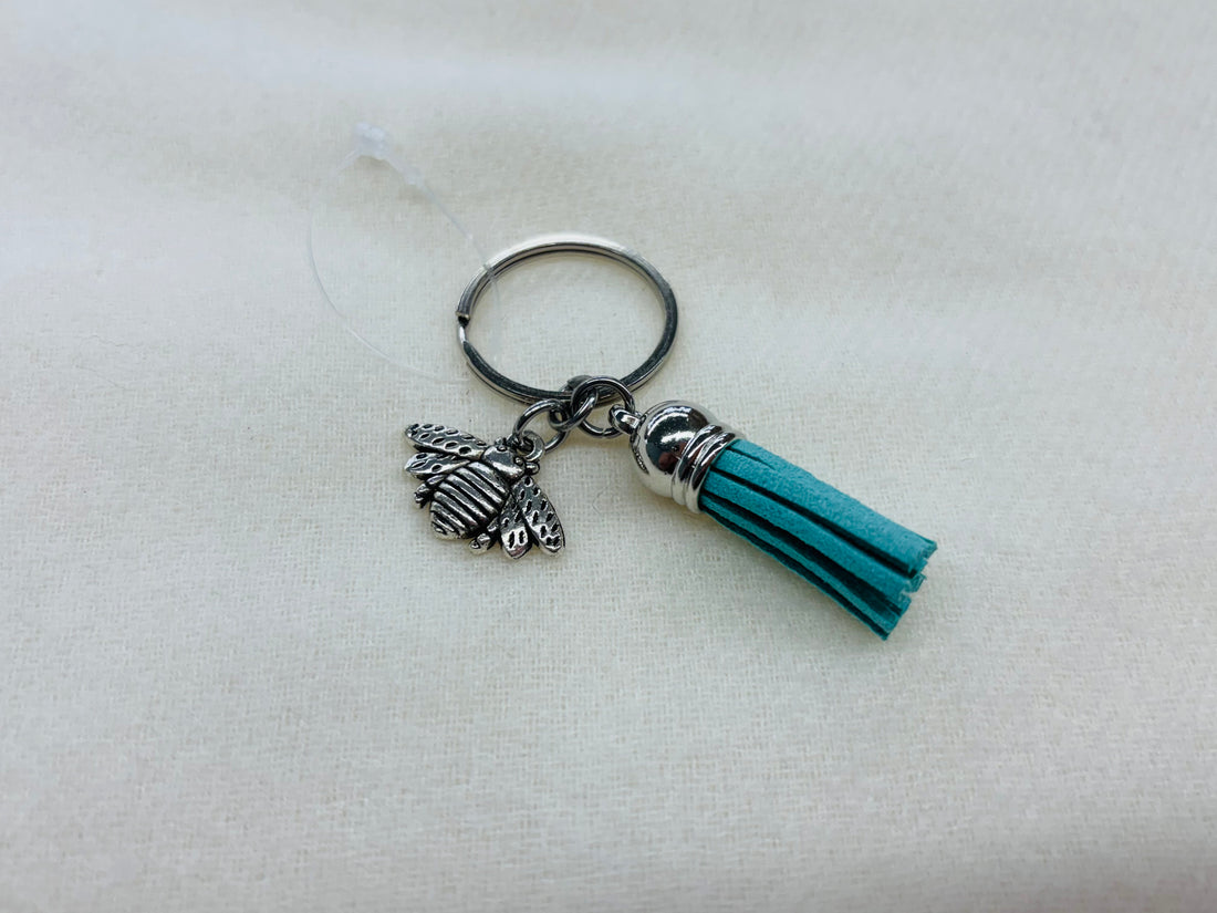 Silver Bee Charm Diffuser Keychain