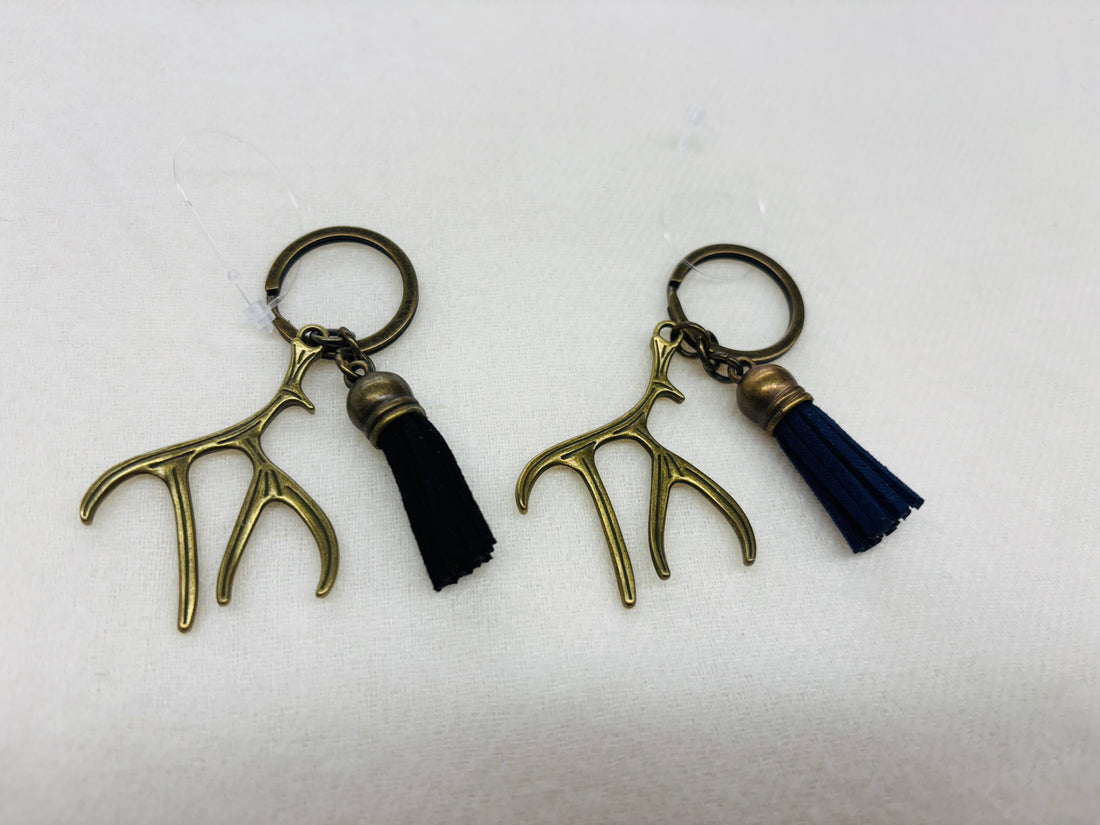 Gold Antlers Charm Diffuser Keychain
