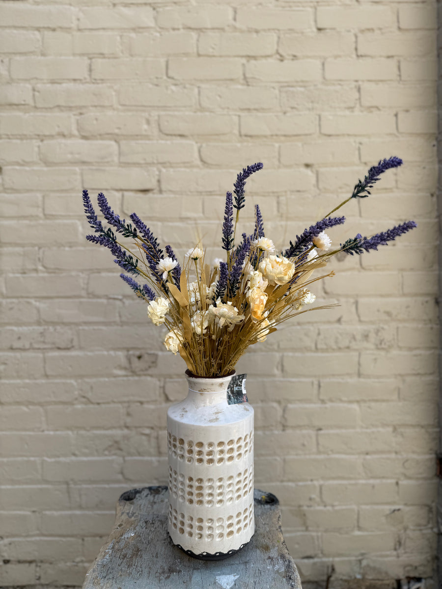 Wildflower Spray - Lavender and Cream 26"